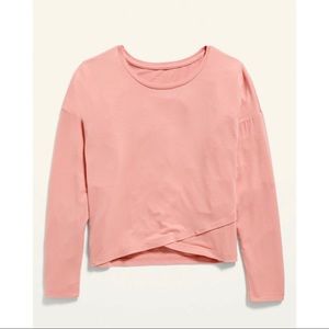 Old Navy pink long sleeve tee girls plus XL 14-16